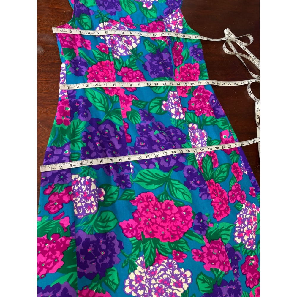 The Sample Shop VTG Hawaiian Floral Maxi Dress M Tropical Resort Garden Party - Picture 4 of 7